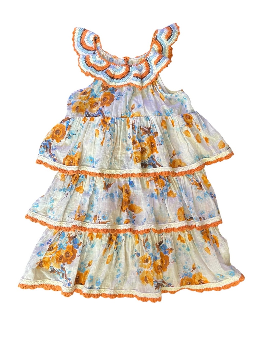 Zimmerman Girl's Halycon Scallop Crochet Tiered Dress